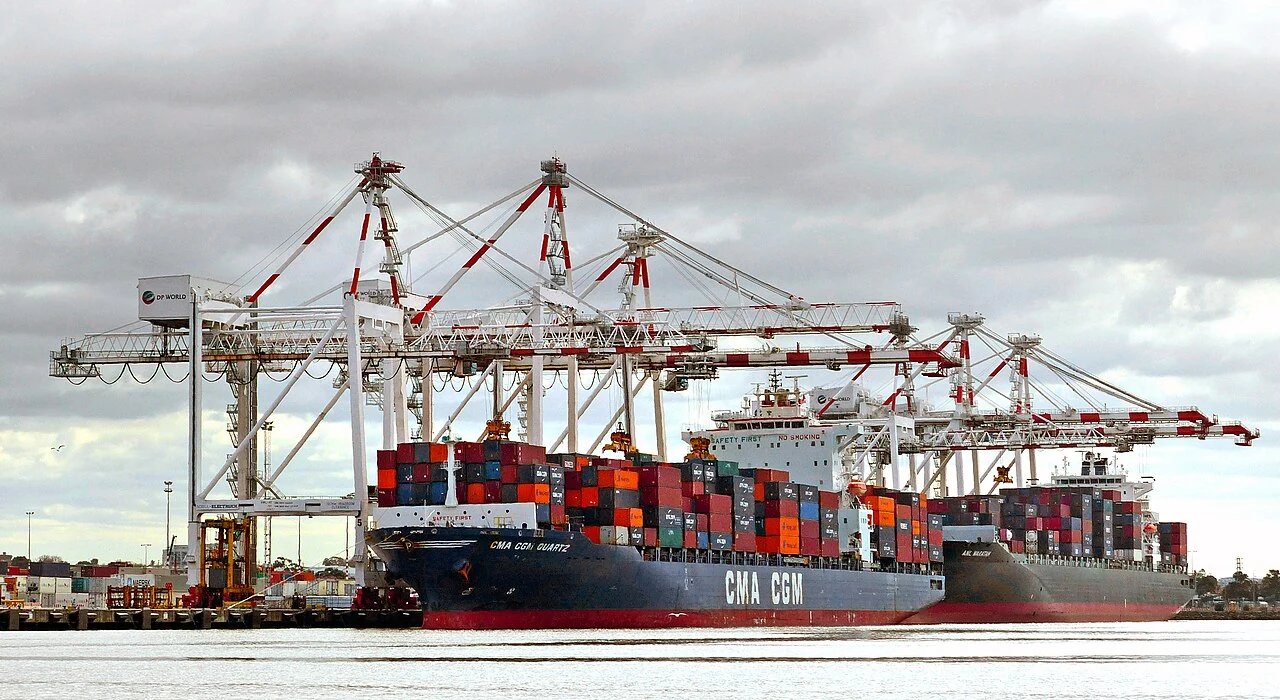 Container terminal at the Port of Melbourne
